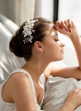 Fermaglio capelli sposa argento anallergico di alta qualità HC5785