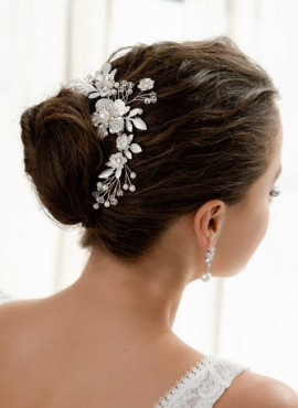 Fermaglio decorazione capelli sposa perline scintillanti HC6247