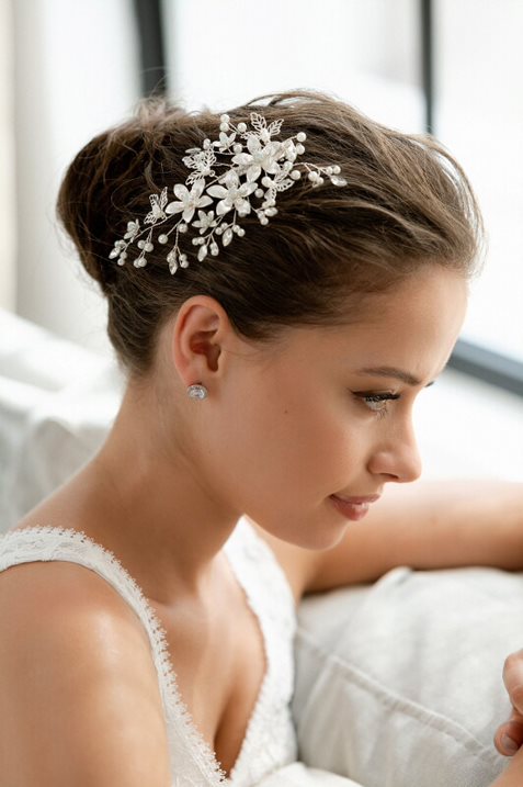 Fermaglio capelli acconciatura sposa di cristalli scintillanti HC6249