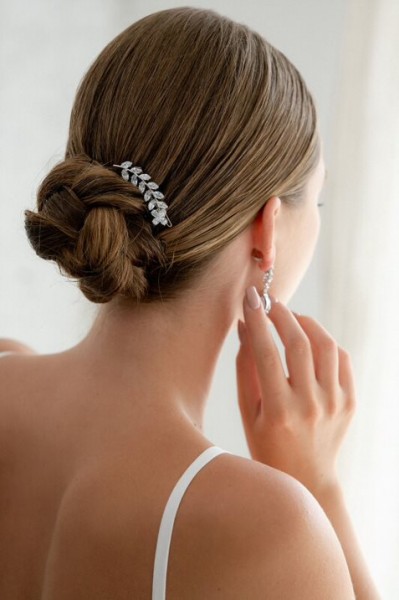 Fermaglio spilla capelli sposa acconciatura