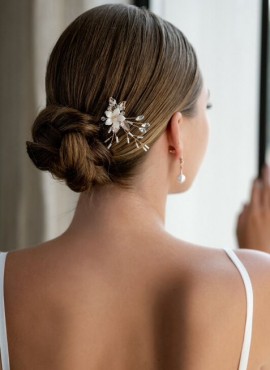 Forcina capelli acconciatura sposa colore oro rosa HP6346
