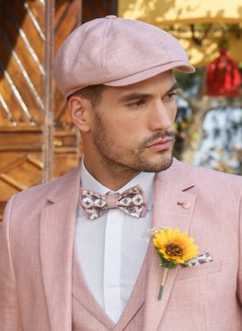 Coppola uomo rosa elegante da cerimonia modello siciliano