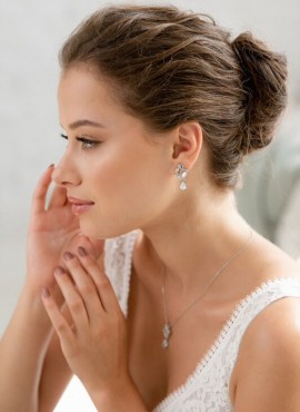Set gioielli sposa con cristalli pendenti nuova collezione 2022