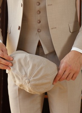 Coppola uomo beige berretto modello siciliano