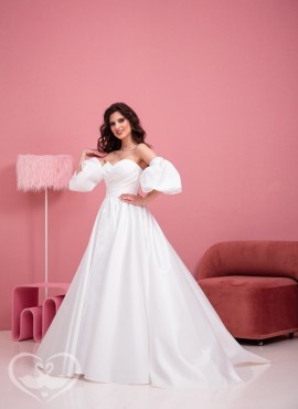Giulia – abiti da sposa con maniche a sbuffo staccabili