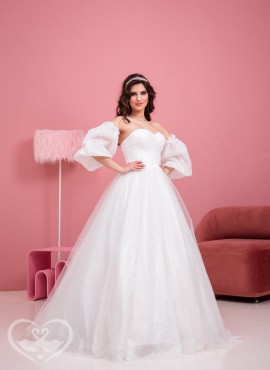 Agata – abiti da sposa con maniche particolari a sbuffo