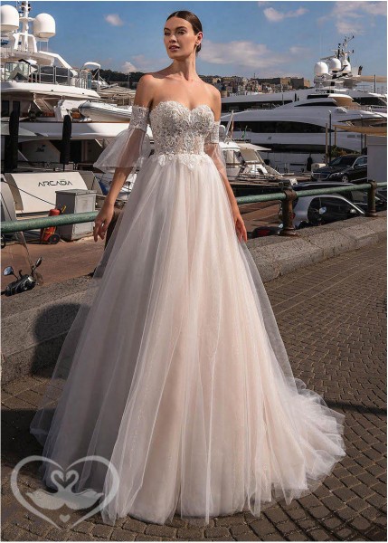 Annaluna – abiti da sposa a maniche larghe particolari