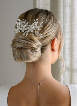 Fermaglio gioiello per capelli sposa cristalli scintillanti HC6080