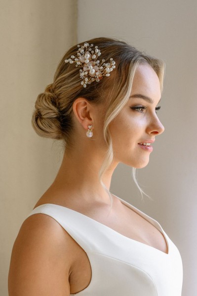 Fermaglio per capelli sposa cristalli scintillanti HC6147