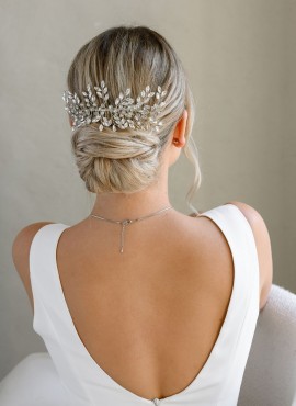 Fermaglio per capelli sposa cristalli scintillanti HC6161