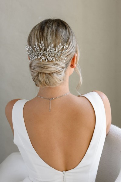 Fermaglio per capelli sposa cristalli scintillanti HC6161