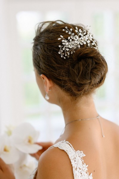 Fermaglio per acconciatura sposa cristalli scintillanti HC6162