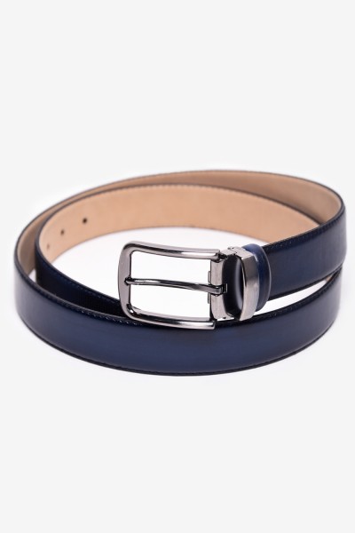 cintura in pelle blu elegante uomo