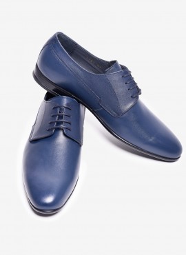 Scarpe blu eleganti in pelle liscia