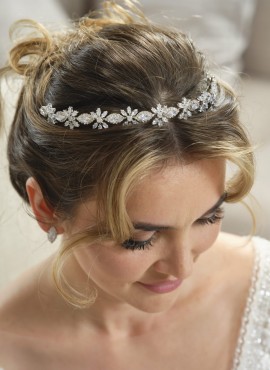 Tiara sposa di cristalli fatta a mano
