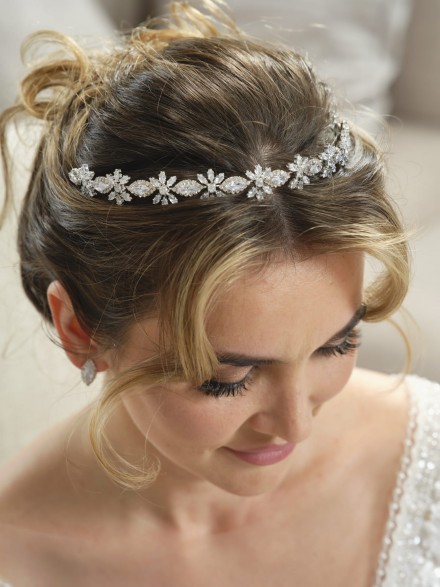 Tiara sposa di cristalli fatta a mano
