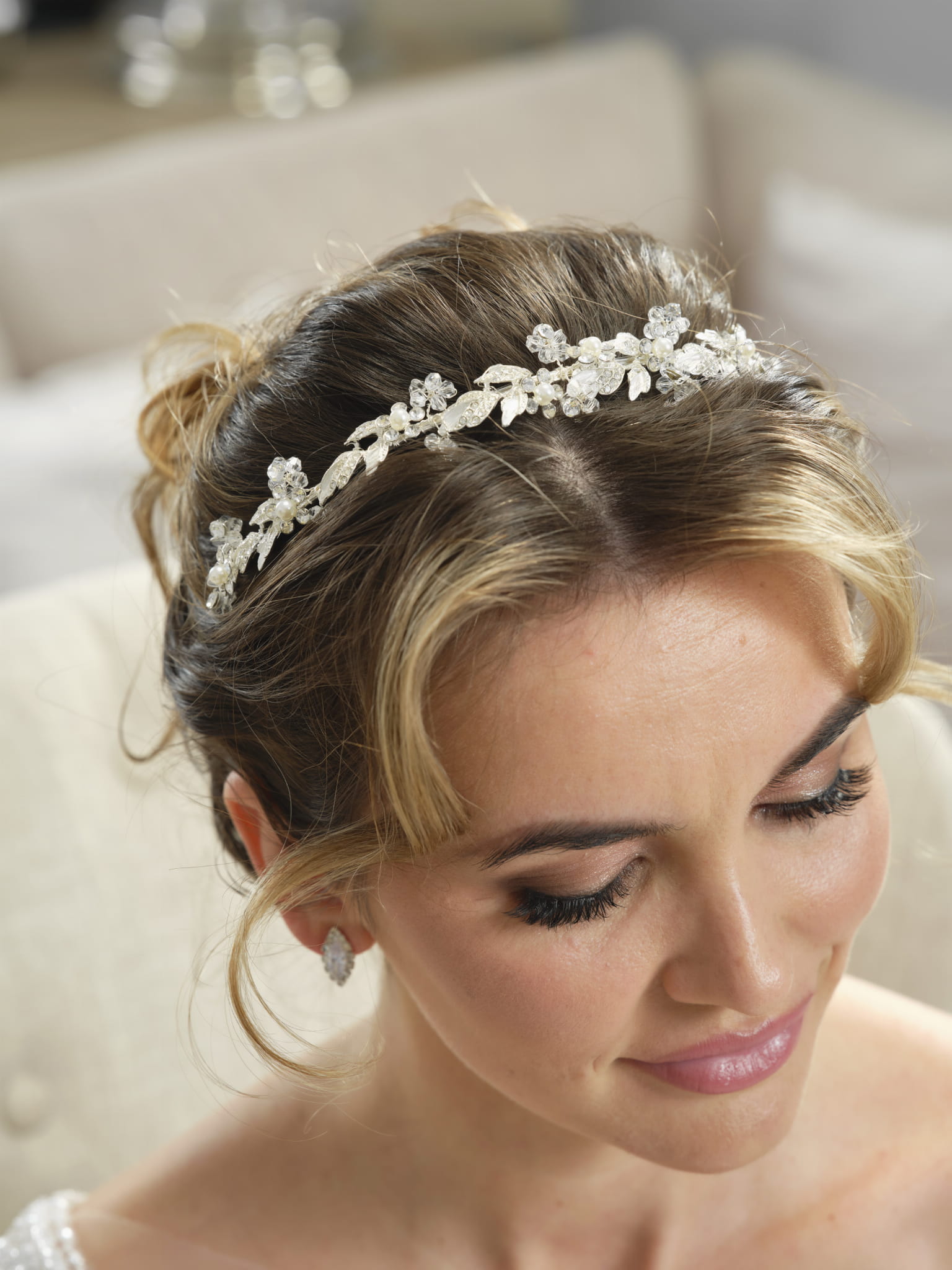 Tiara di cristalli per capelli sposa