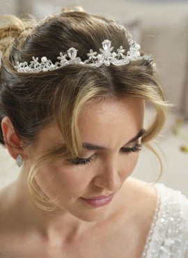 Diadema sposa con cristalli