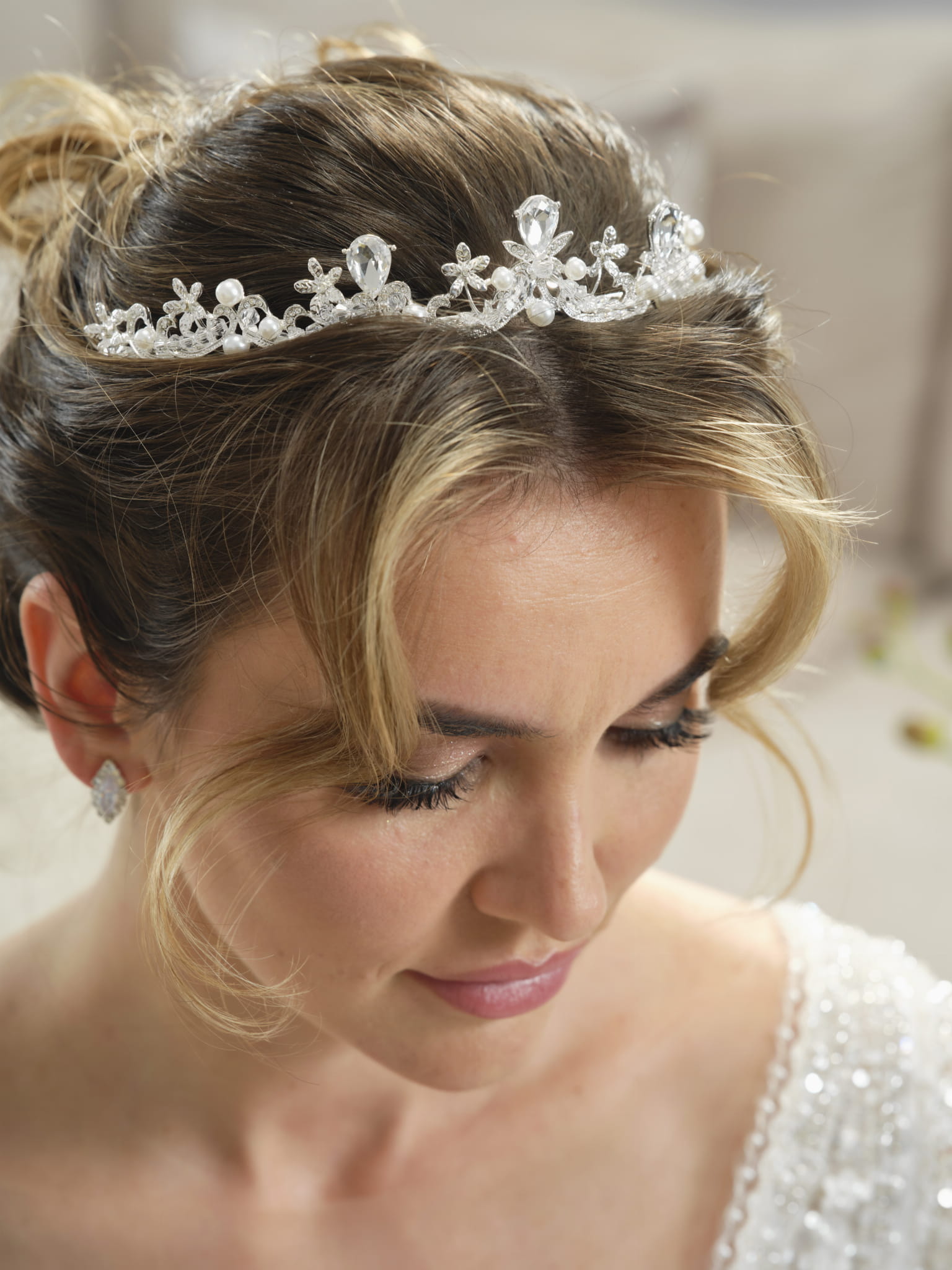 Diadema sposa con cristalli