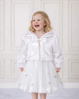 cappottino in raso bambina cerimonia