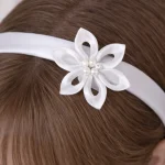 Cerchietto a fascia battesimo bimba