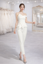 abito sposa con pantaloni avorio perfetto per rito civile