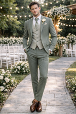 abito da sposo verde salvia