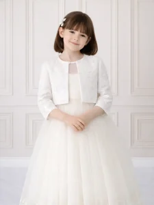 giacca bianca comunione bambina