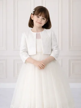 giacca bianca comunione bambina