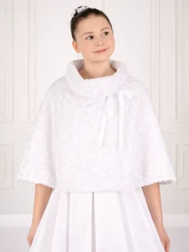 Mantello in Ecopelliccia Bambina Elegante da Cerimonia