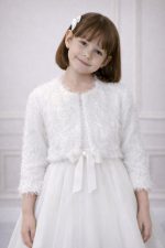 Giacca in Pelliccia Bambina bianca