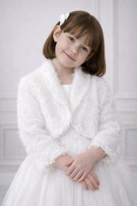 pelliccia invernale bambina damigella comunione