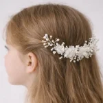 Fermaglio bambina Fiori Bianchi e Perle Gioiello