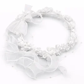 coroncina-fiori-bianchi-foglie-argento-cerimonia