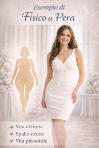 Esempio di fisico a pera: vita definita e fianchi più larghi