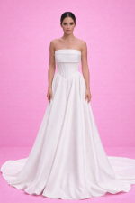 abito sposa in raso particolare