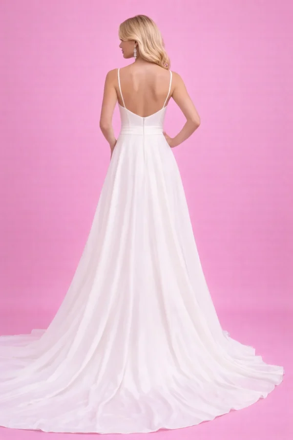 abito da sposa linea a schiena scoperta