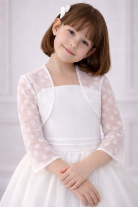 coprispalle bambina cerimonia tulle a pois elegante comunione