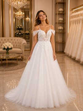 abito-da-sposa-principessa-tulle-pizzo-spalline-pendenti-frontale