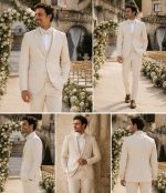 shooting sposo in abito beige panna