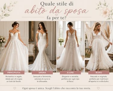 quale stile di abito da sposa fa per tè?