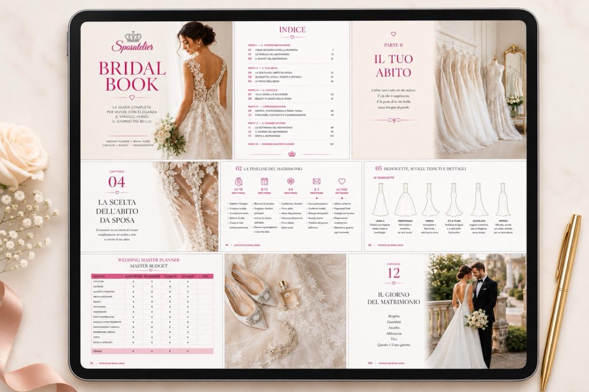 Sposatelier Bridal Book wedding planner digitale con anteprima delle pagine interne