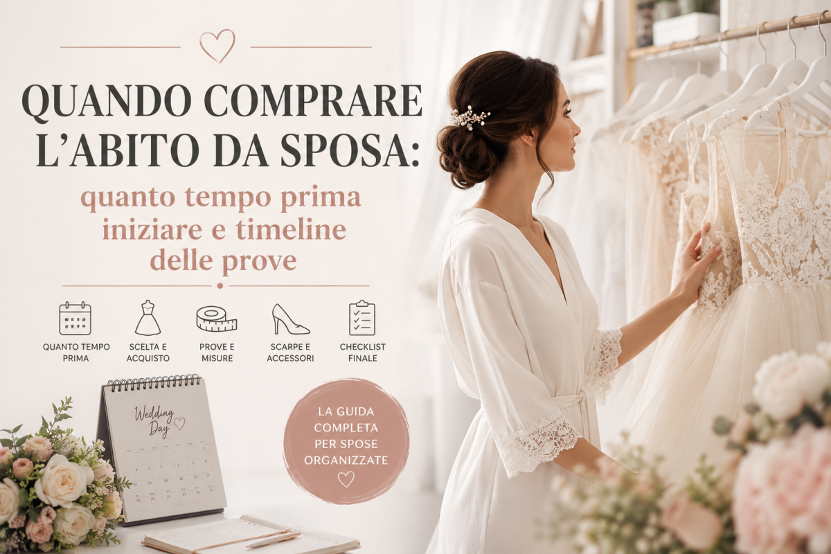 quando comprare l'abito da sposa