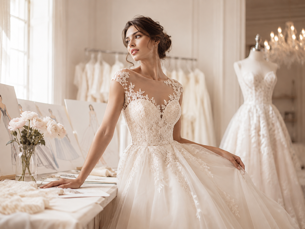 Abito da sposa su misura da una foto realizzato da Sposatelier
