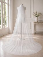 Velo da sposa cattedrale glitterato avorio lungo 330 cm