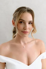Set gioielli sposa NS4258 con collana dorata e punto perla