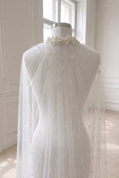 Pettine gioiello decorato con perle del velo da sposa GW-VL015