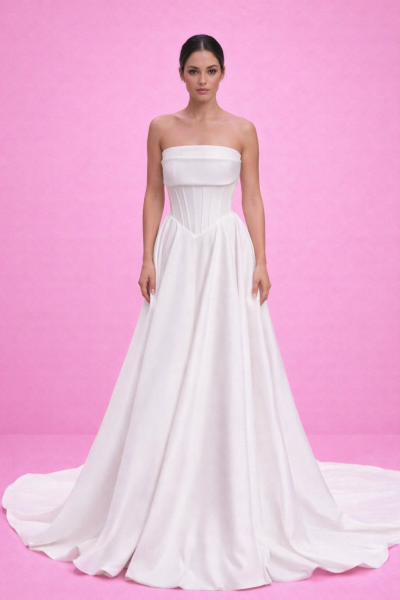 abito sposa in raso particolare