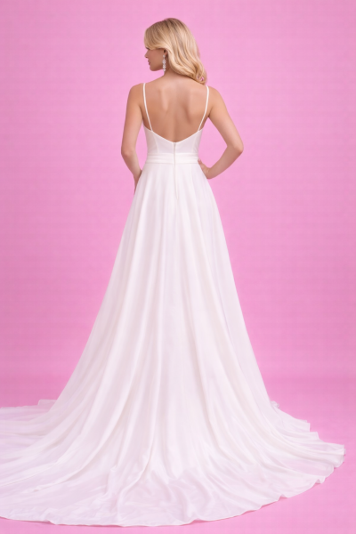 abito da sposa linea a schiena scoperta