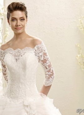 elsa- abito da sposa a principessa con gonna vaporosa e corpetto in pizzo